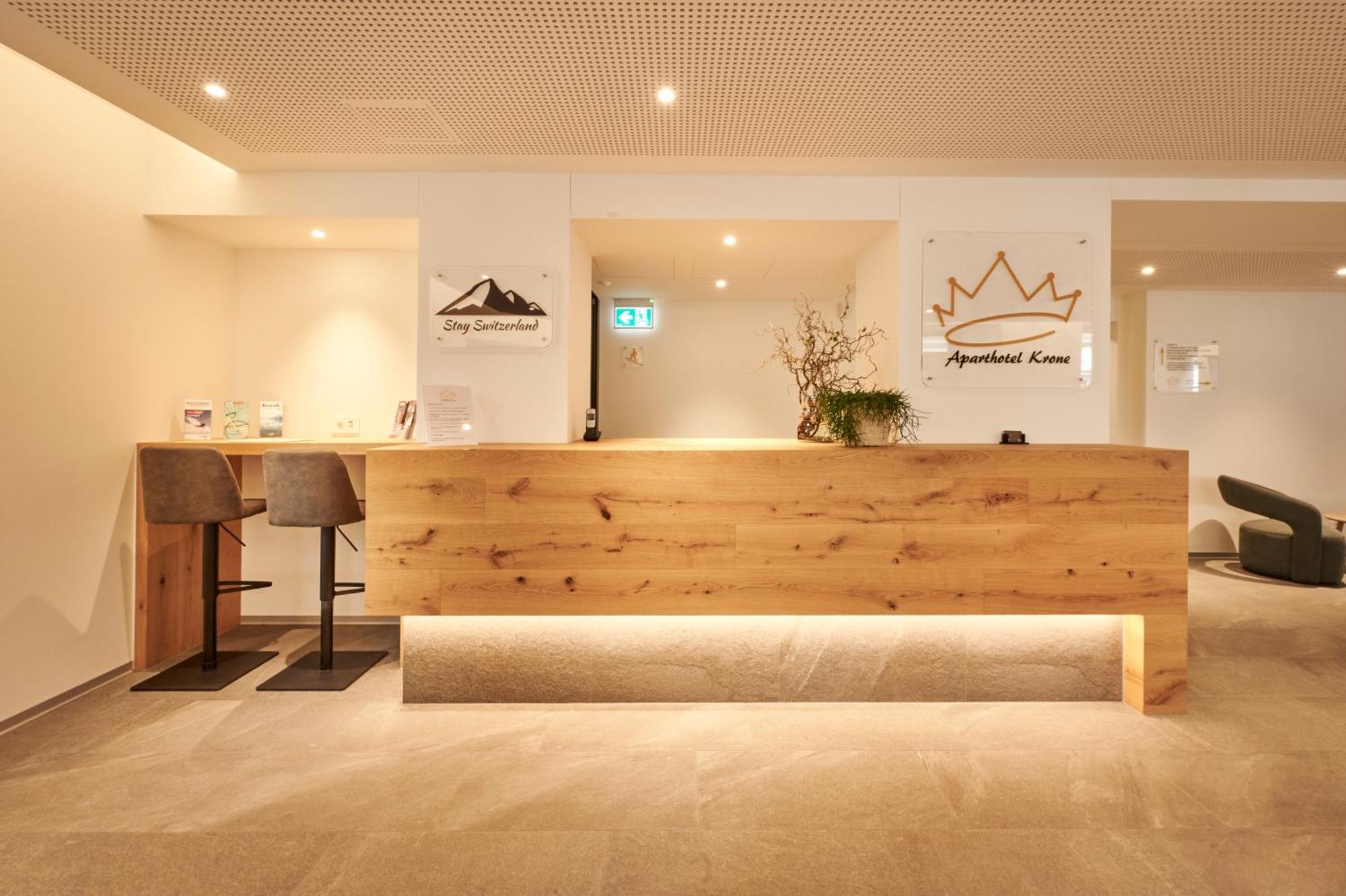 Aparthotel Krone - Self Check-In Unterseen Экстерьер фото